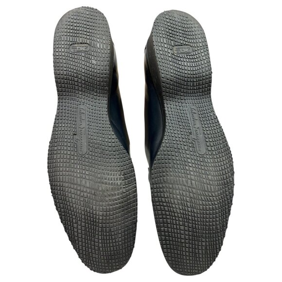 Salvatore Ferragamo Navy Leather Loafers w/ Ferragamo logo buckle Size 10 / 4A - Picture 8 of 10